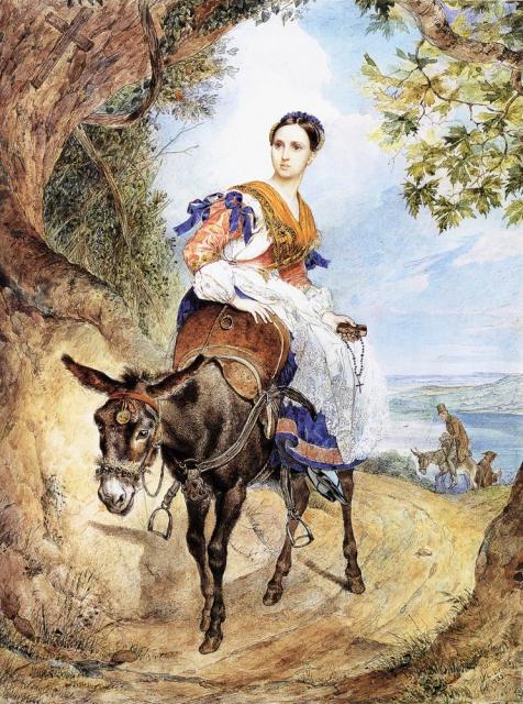 Брюллов К.П. Портрет О.П.Ферзен. 1835. Брюллов К.П. Портрет О.П.Ферзен. 1835.